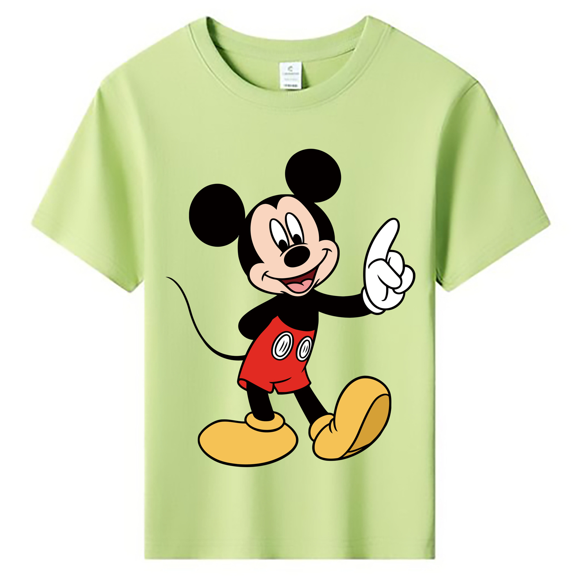 ミッキーマウス Mickey Mouse 綿100％キッズTシャツ（フロントプリント）